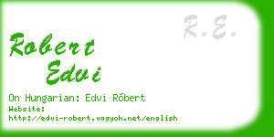 robert edvi business card
