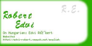 robert edvi business card
